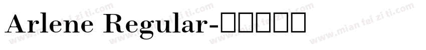 Arlene Regular字体转换